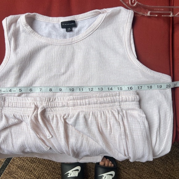 2 Piece Light Pink Tank Pajama Set Large - Picture 3 of 6